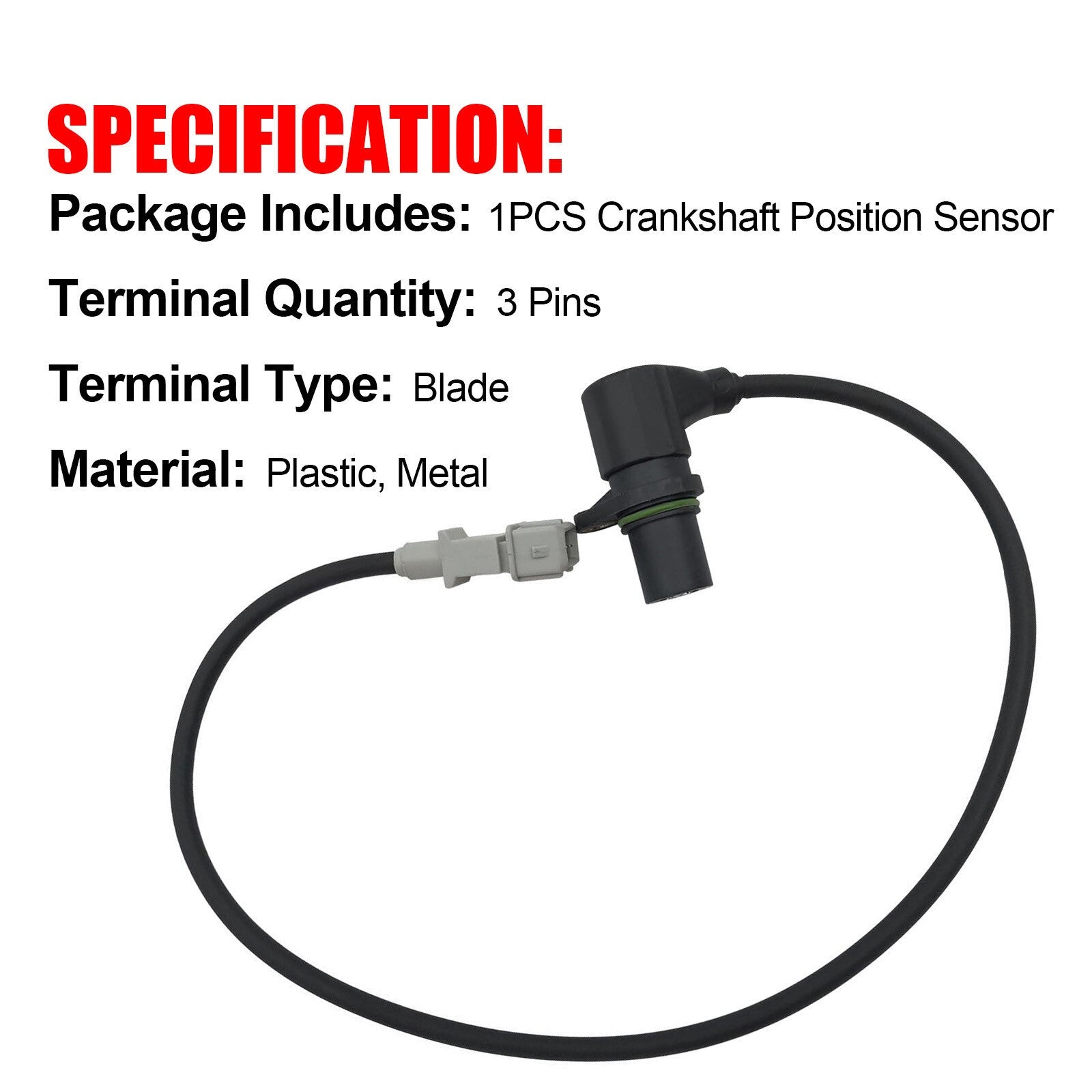 Volkswagen Passat Audi A4 Quattro Crankshaft Position Sensor 050906433