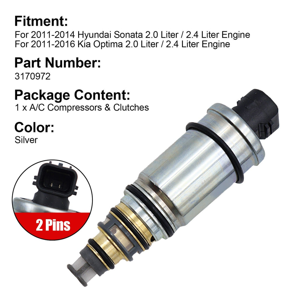 A/C Compressor Control Valve for 2011-2016 Kia Optima 2.0L 2.4L 3170972