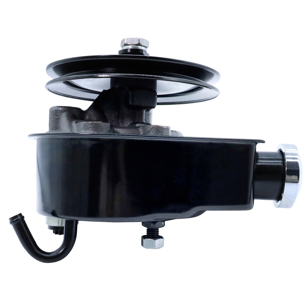 Black Power Steering Pump Single Groove Pulley GM SBC BBC Chevy Buick