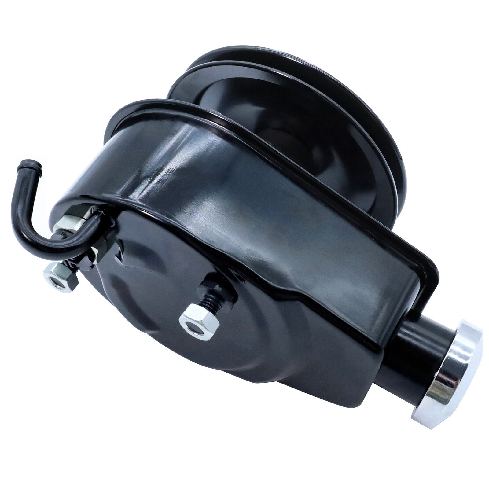 Black Power Steering Pump Single Groove Pulley GM SBC BBC Chevy Buick