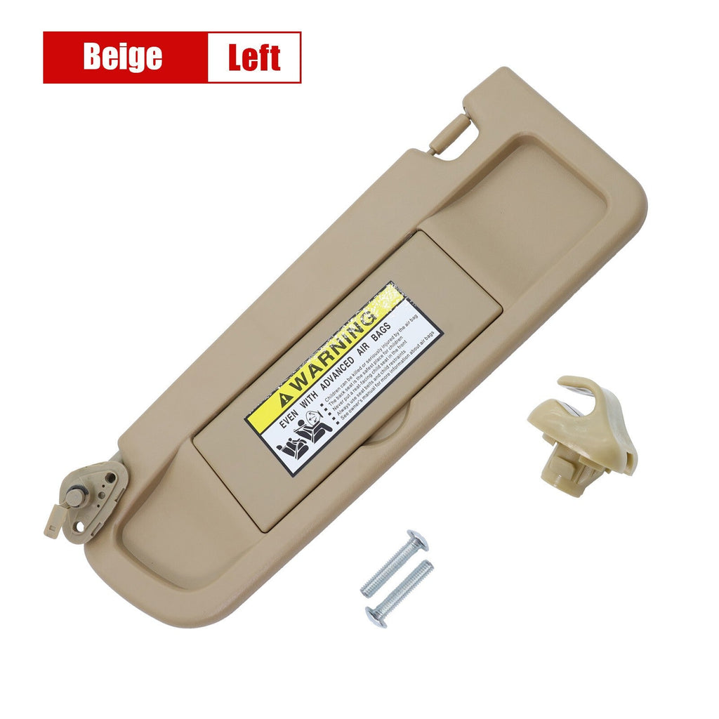 Honda Civic 2006-2011 Left Driver Side Beige Sun Visor with Hanger