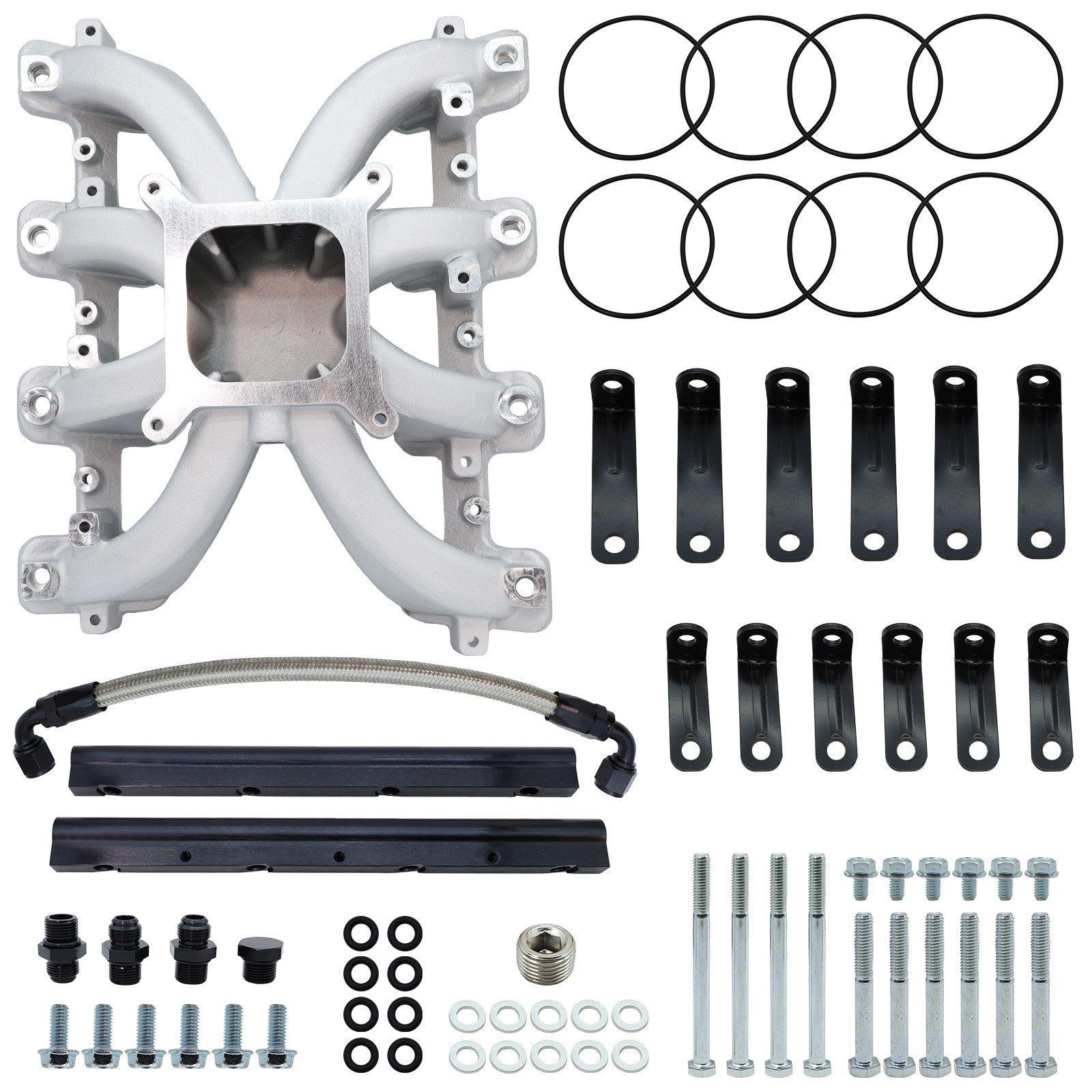EFI Intake Manifold GM LS1 LS2 LS6 300-137 Rectangle Port with Fuel Rail