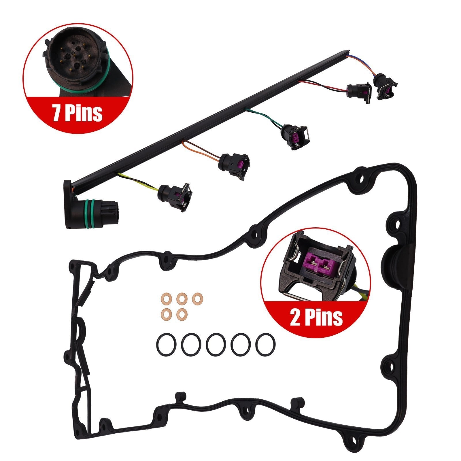 Fuel Injector Harness & Rocker Gasket Seals for Defender & Discovery 2 TD5 2001+