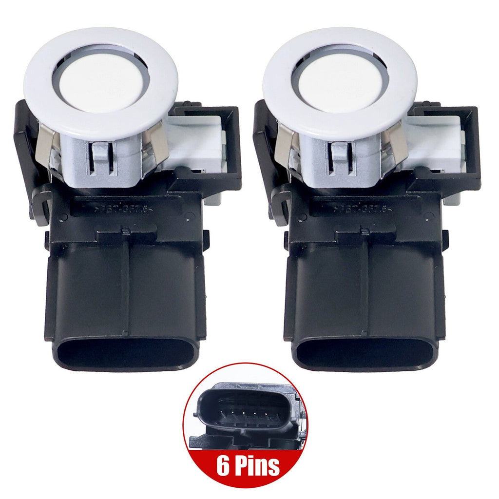 2PCS PDC Backup Parking Sensors & Retainers for Toyota Sienna 8934148010 White