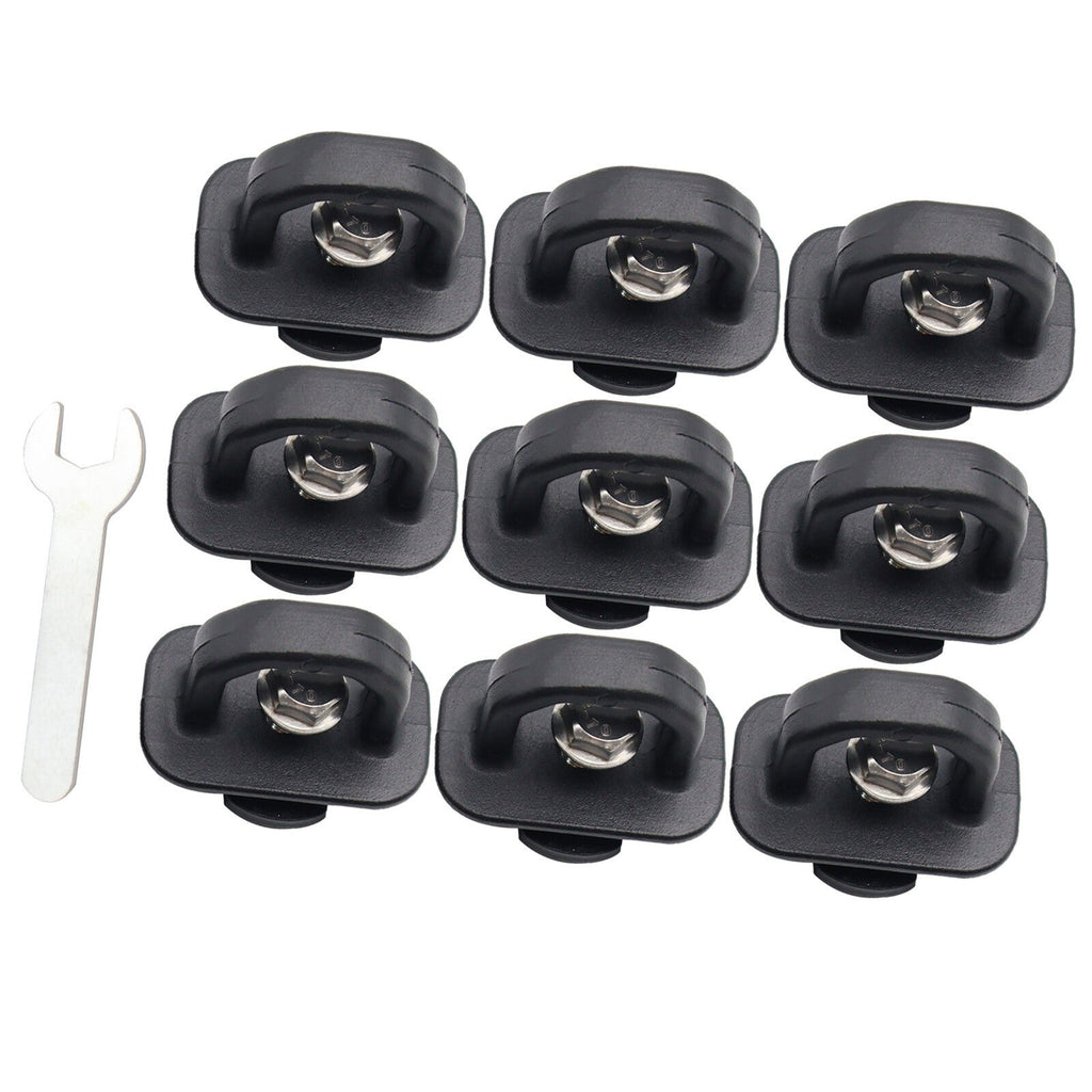 9x Truck Bed Side Wall Tie Down Hooks w/ Wrench for Chevy GMC DZ97903