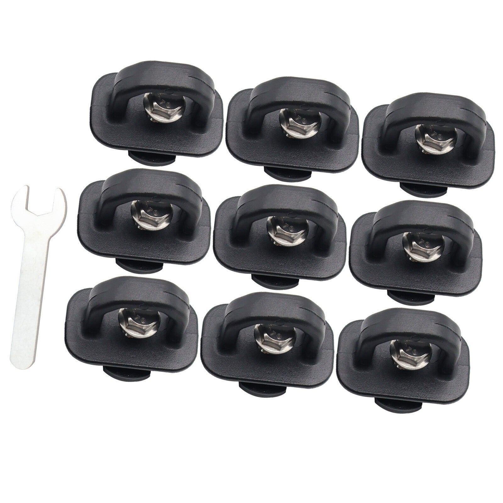 9x Truck Bed Side Wall Tie Down Hooks w/ Wrench for Chevy GMC DZ97903