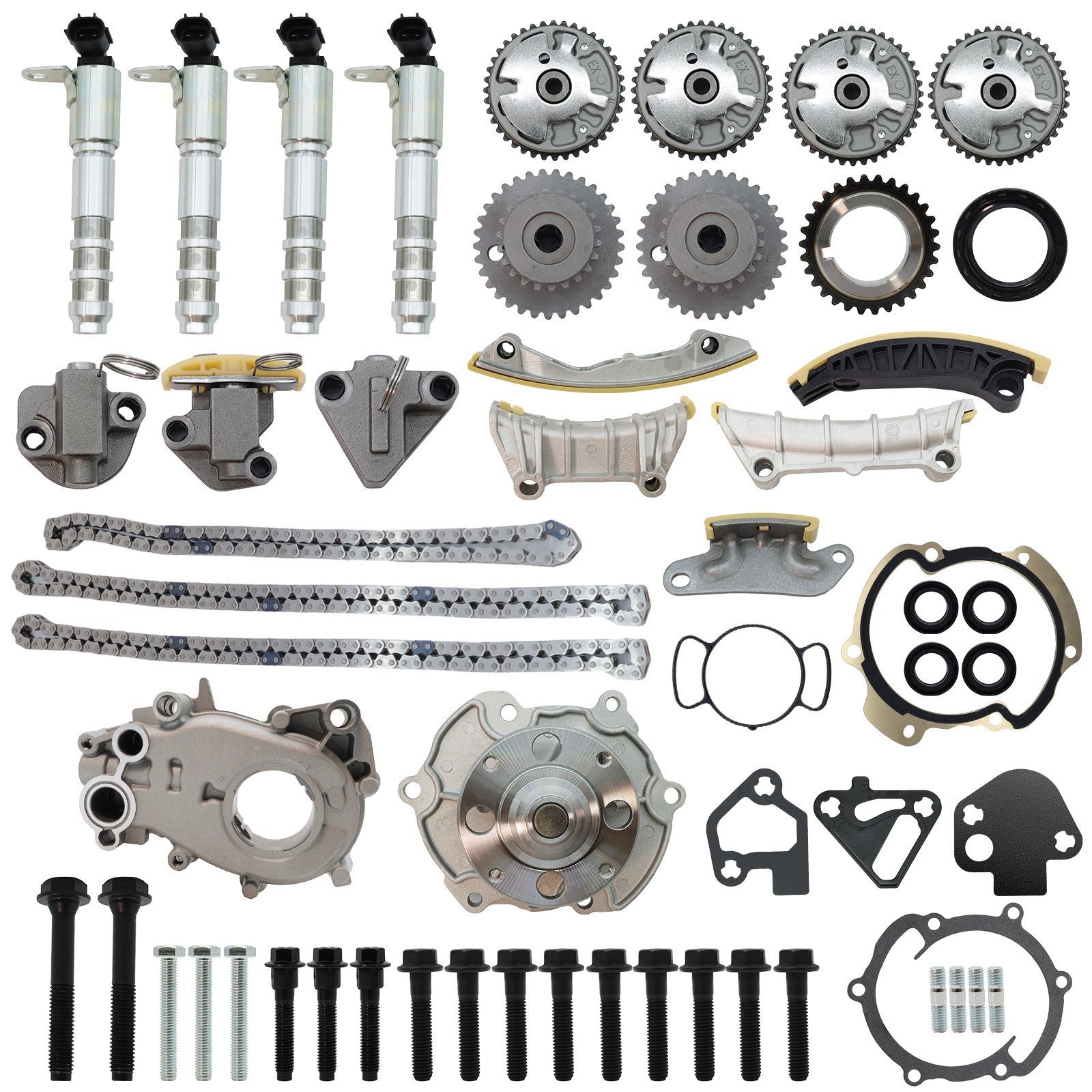 Timing Chain Kit VVT Oil & Water Pump for Chevy GMC Buick 3.6L 9-0753S