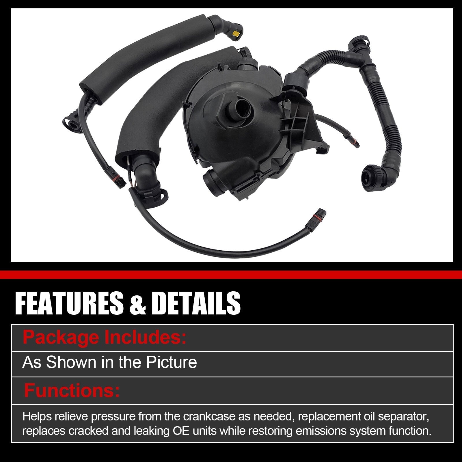 BMW Z4 323i 325xi 525xi Crankcase Breather Hose Oil Separator Valve Kit NEW