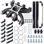 GM LS1 LS2 LS6 EFI Aluminum Intake Manifold Kit w/ Fuel Rails Single-Plane
