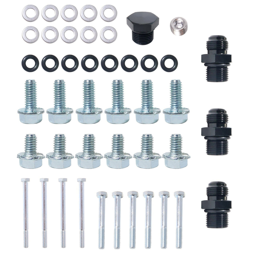 GM LS1 LS2 LS6 EFI Aluminum Intake Manifold Kit w/ Fuel Rails Single-Plane
