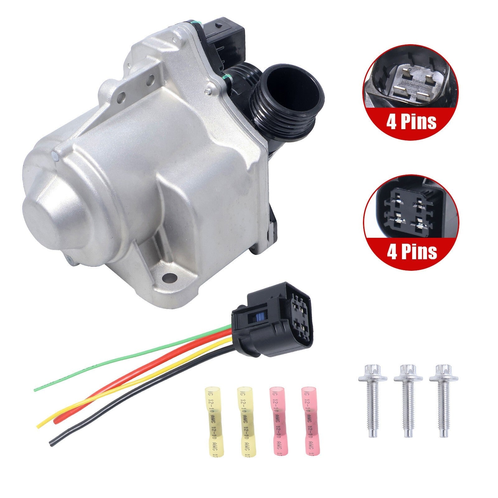 Electric Water Pump w/Bolts for BMW E61 E82 E71 Z4 X6 535i 335i 640i