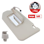 New Left Driver Sun Visor w/ Mirror & Clip Beige for 13-18 Nissan Pathfinder