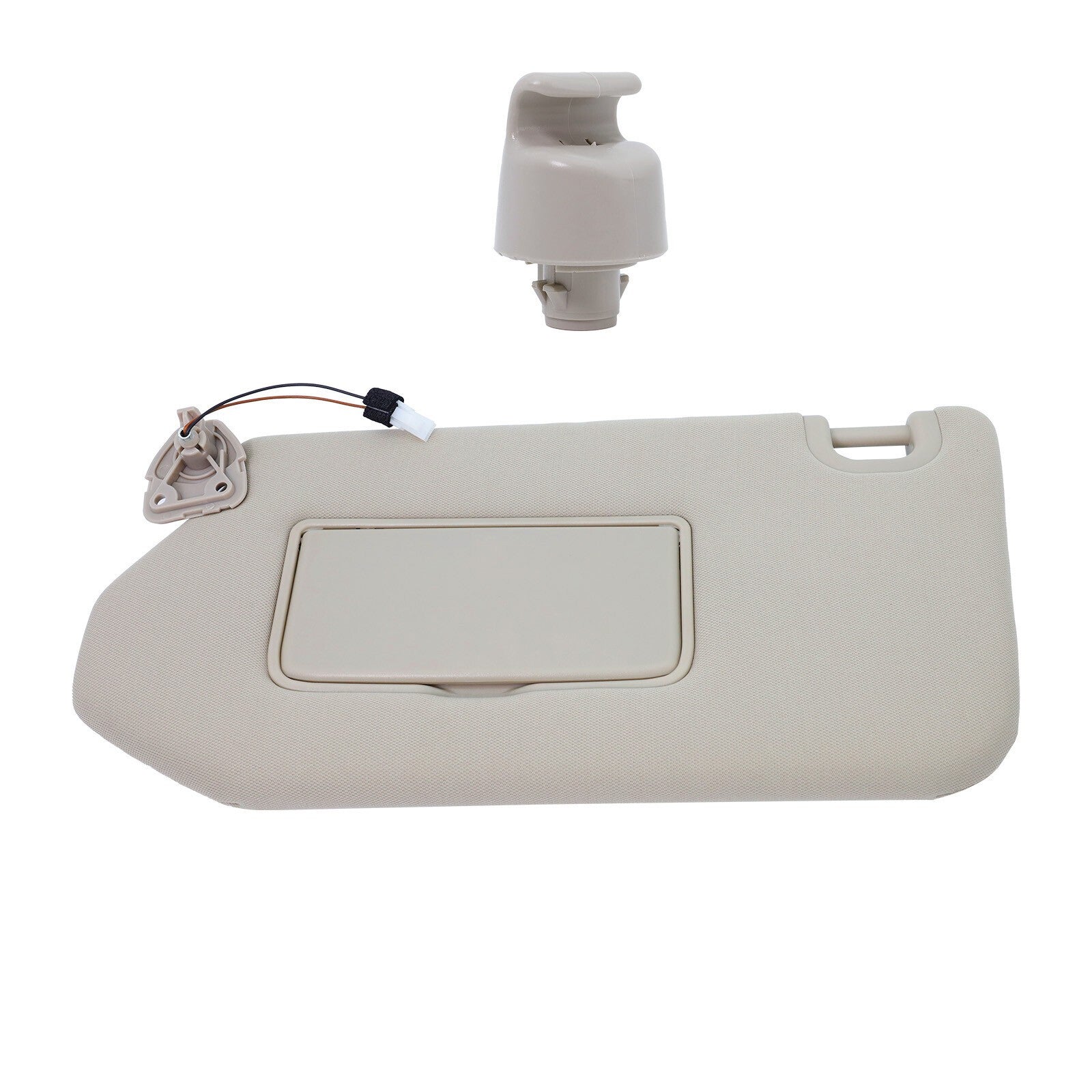 New Left Driver Sun Visor w/ Mirror & Clip Beige for 13-18 Nissan Pathfinder