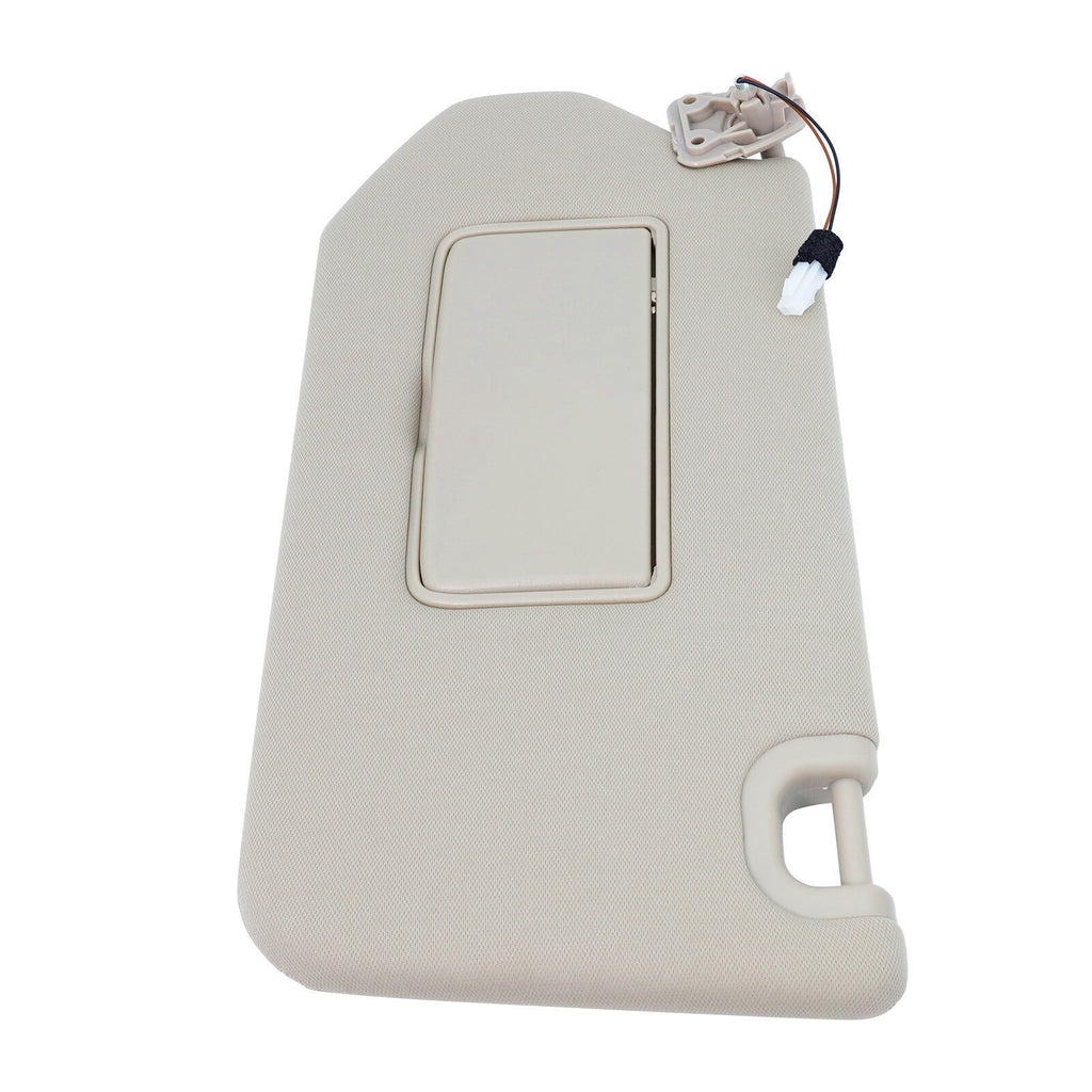 New Left Driver Sun Visor w/ Mirror & Clip Beige for 13-18 Nissan Pathfinder