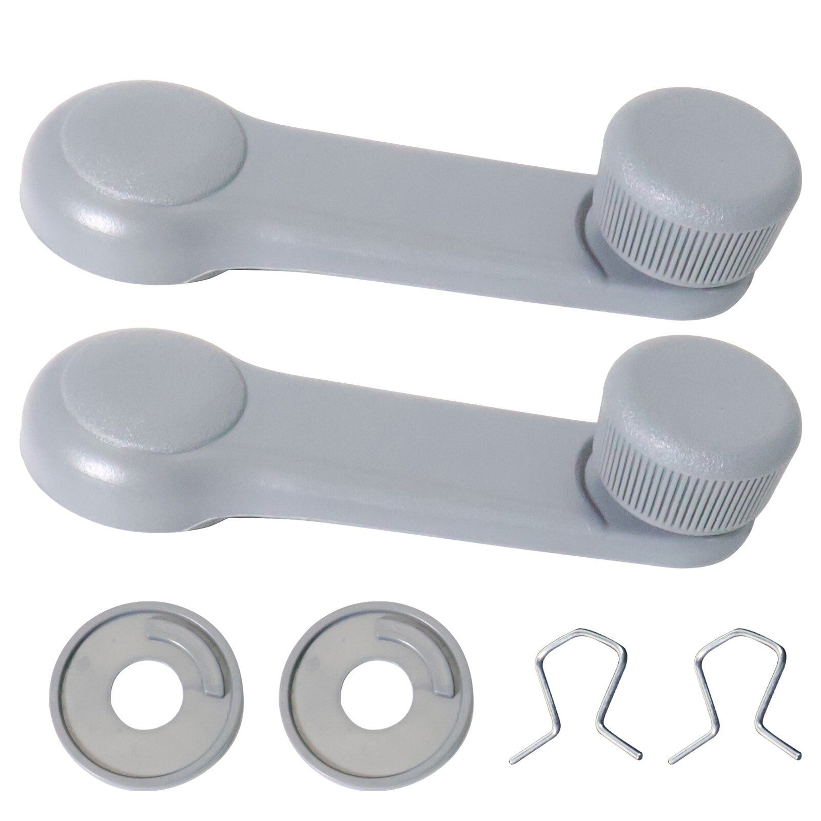 Hyundai Interior Window Crank Handle Gray 82630-22001-LG 2Pcs Set