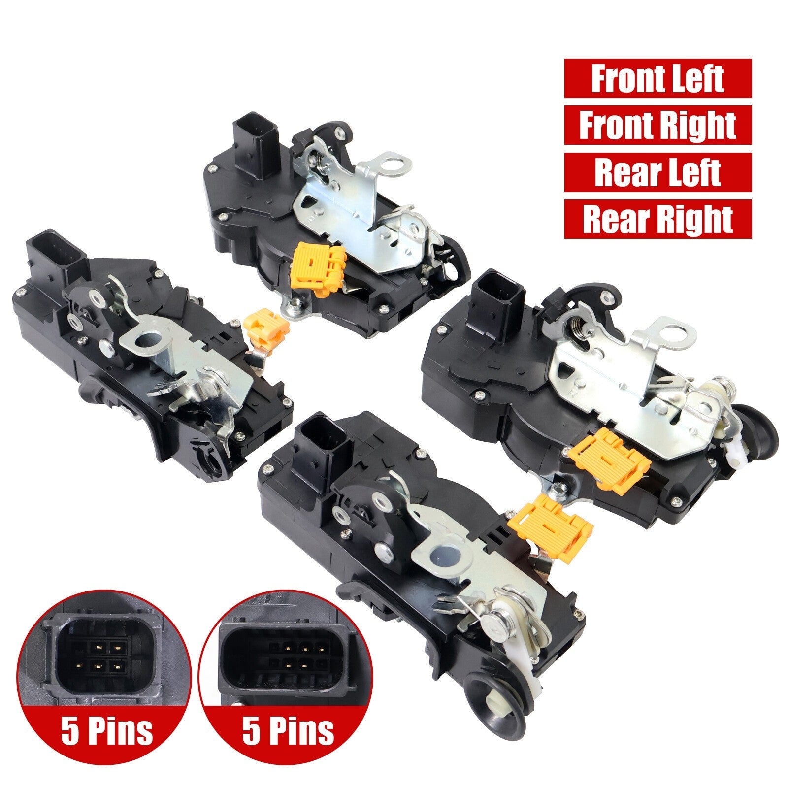 2007-2009 GMC Chevy Cadillac Door Lock Actuators Front & Rear 4 Pcs Set