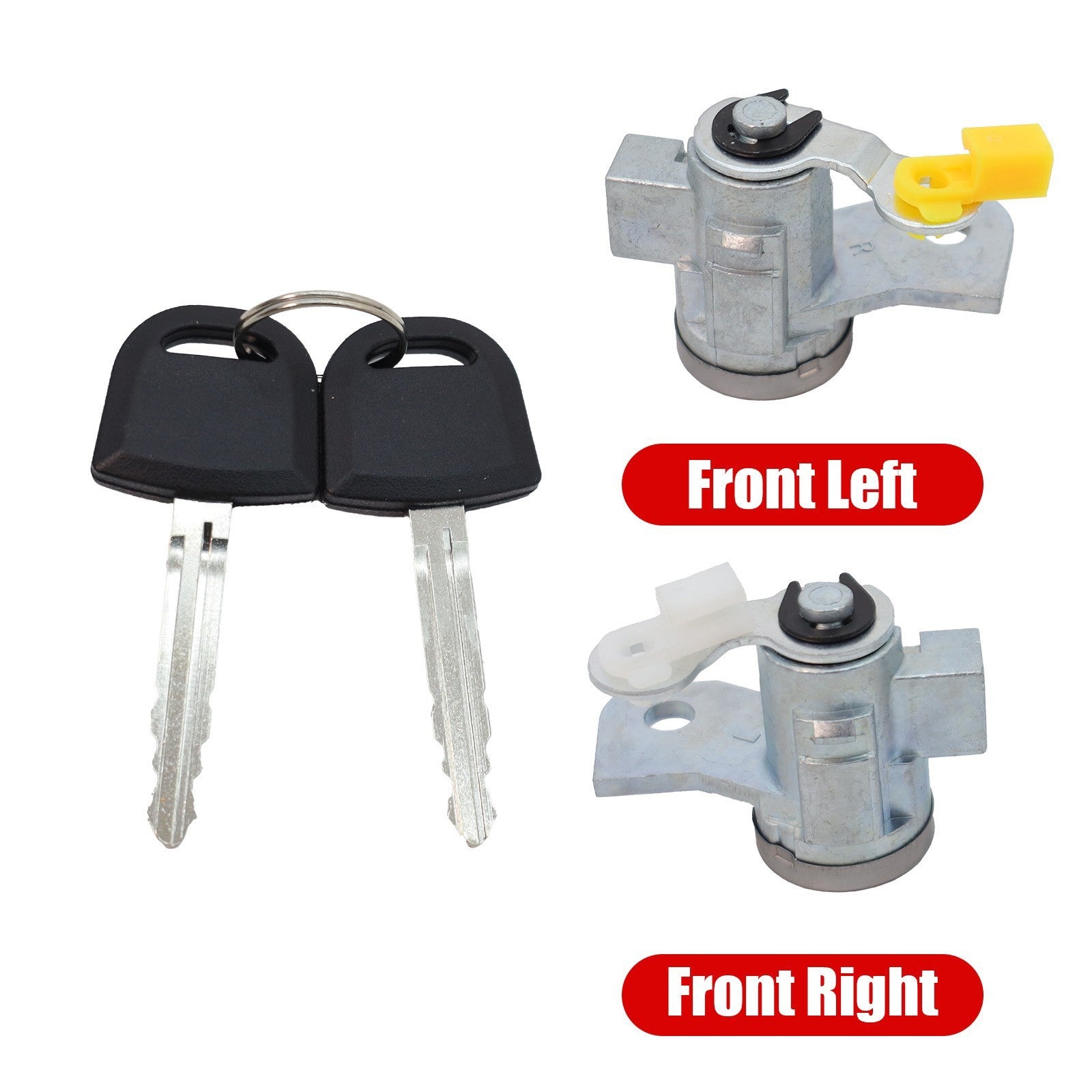 2x Front Door Lock Cylinder w/ Keys for 04-12 Chevy Colorado GMC Canyon