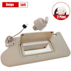 13-18 Nissan Altima Left Driver Sun Visor Beige w/ Light & Clip 964013TA2A