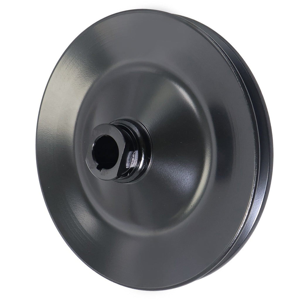 Black Power Steering Pump Pulley Keyway 1 Groove SBC BBC GM Chevy 350 454