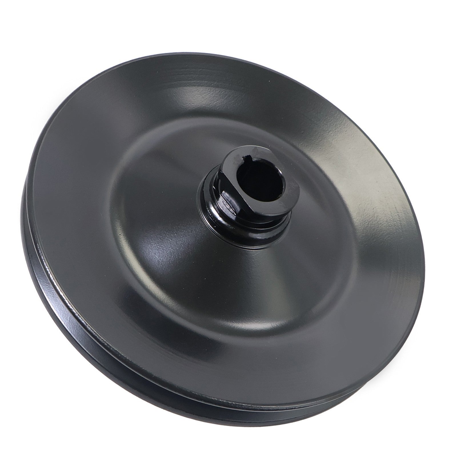 Black Power Steering Pump Pulley Keyway 1 Groove SBC BBC GM Chevy 350 454