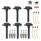 UF648 6 Ignition Coils & Spark Plugs w/ Connectors for Dodge Jeep Ram 3.6L