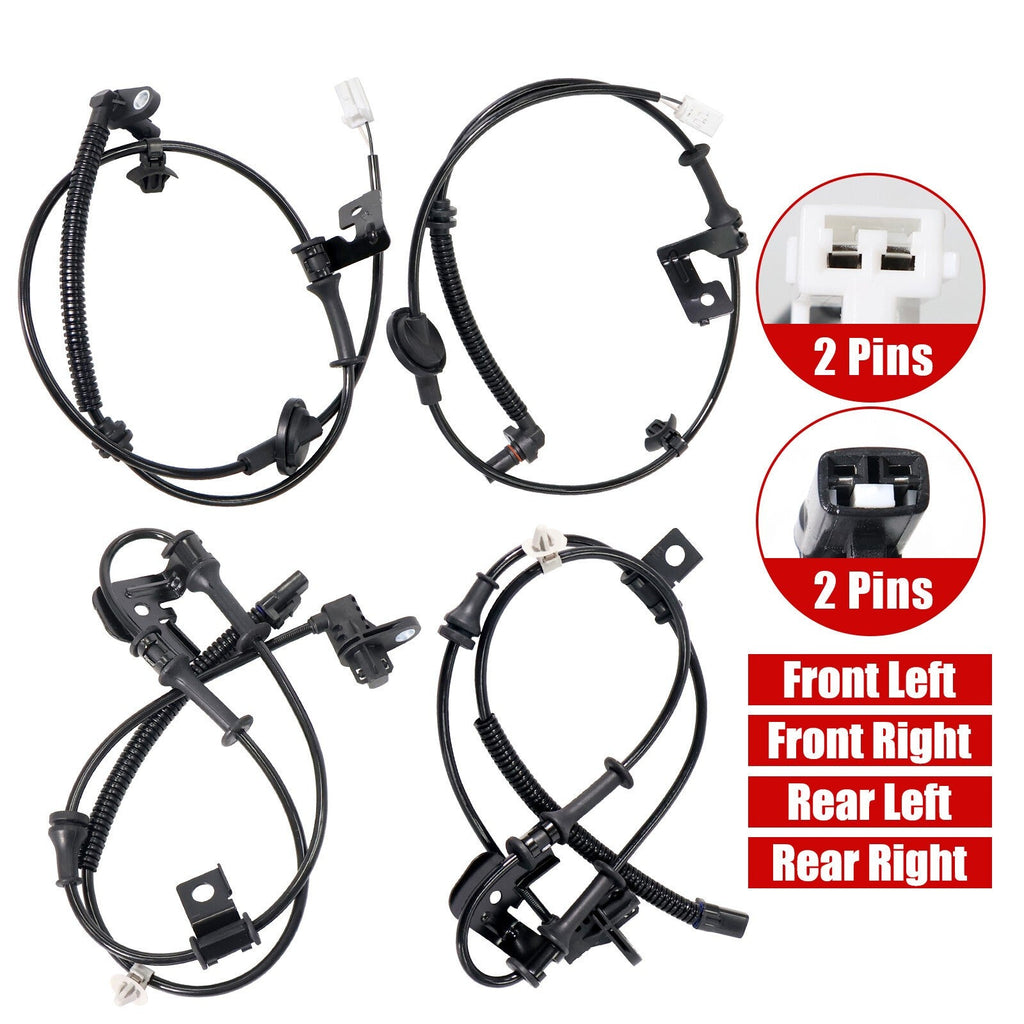 4 ABS Wheel Speed Sensors for Hyundai Accent 2012-2017 L4 1.6L Set