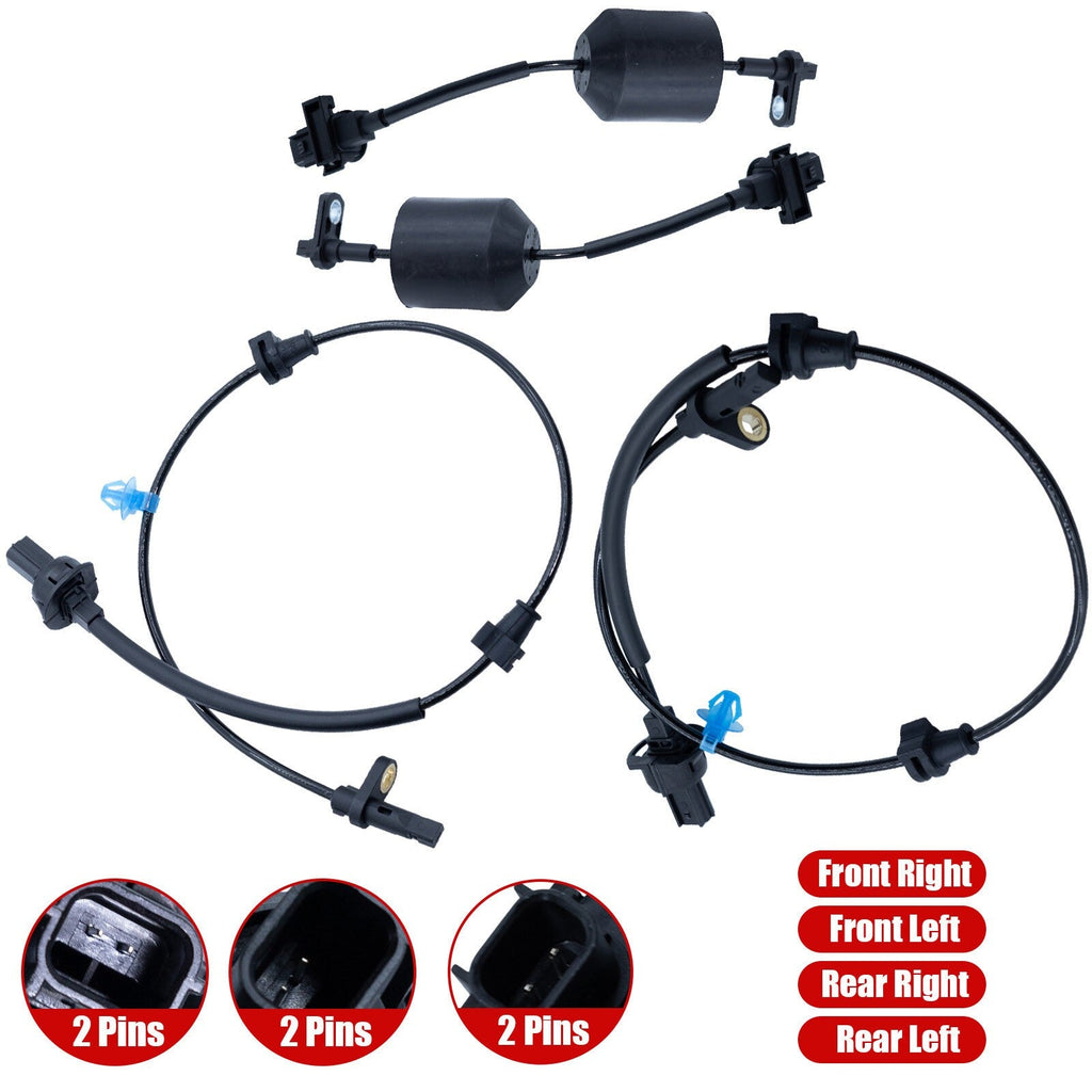 4 ABS Wheel Speed Sensors Front/Rear Left Right for Honda HR-V 2016-2022