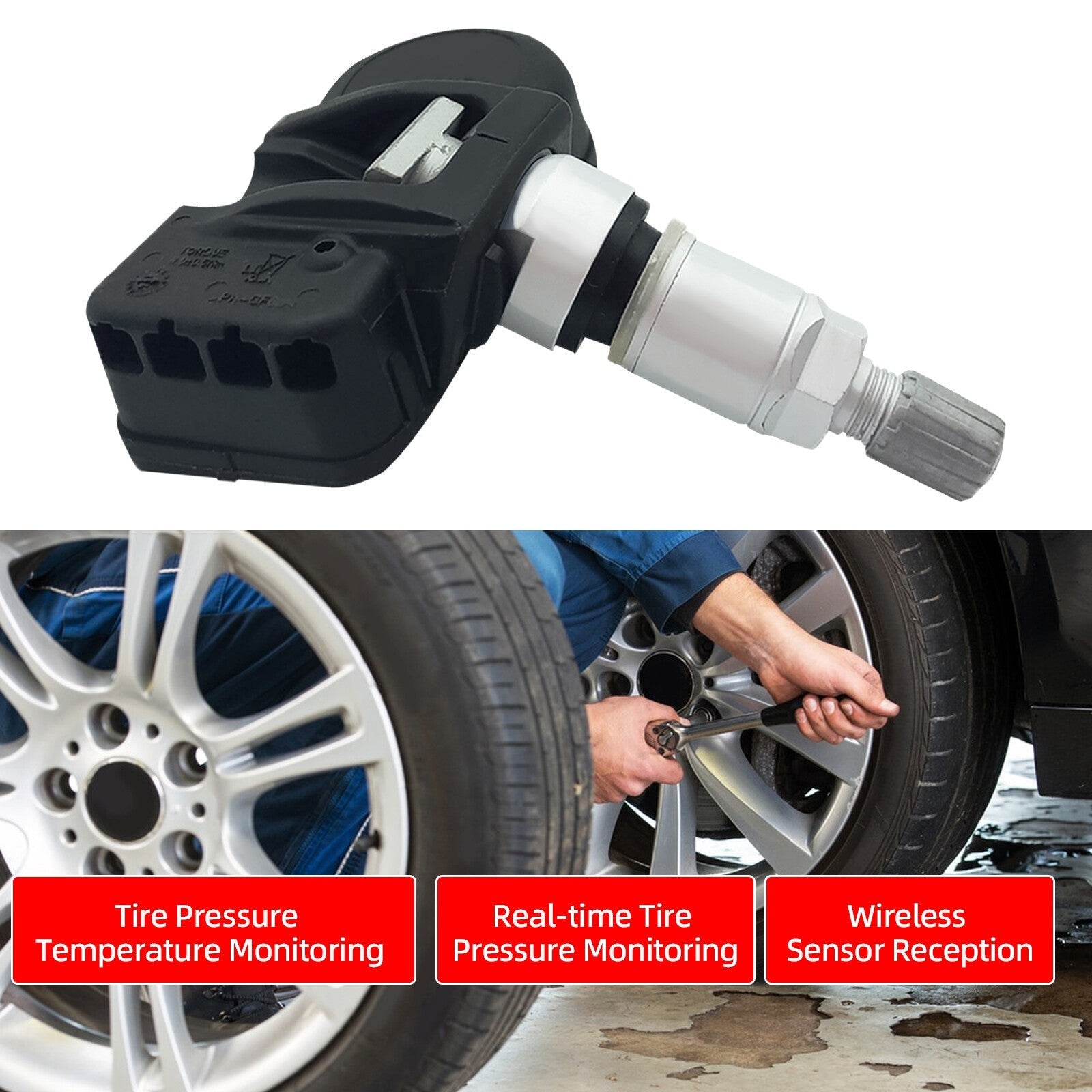 4x New TPMS Tire Pressure Sensors A0009057200 for Mercedes-Benz S550 S65 SLK250