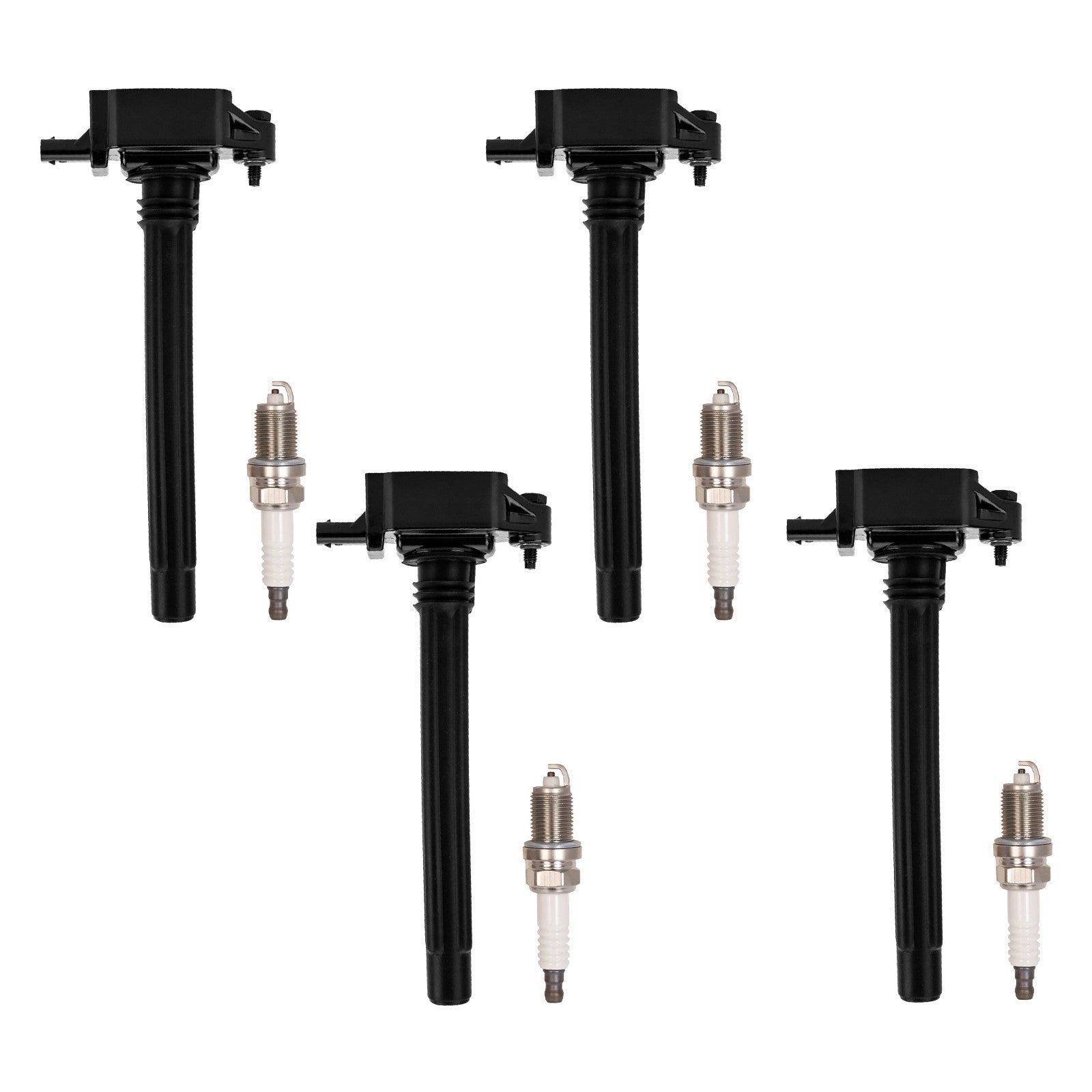 4 Ignition Coils & Spark Plugs for Jeep Cherokee Compass Chrysler 200 2.4L L4