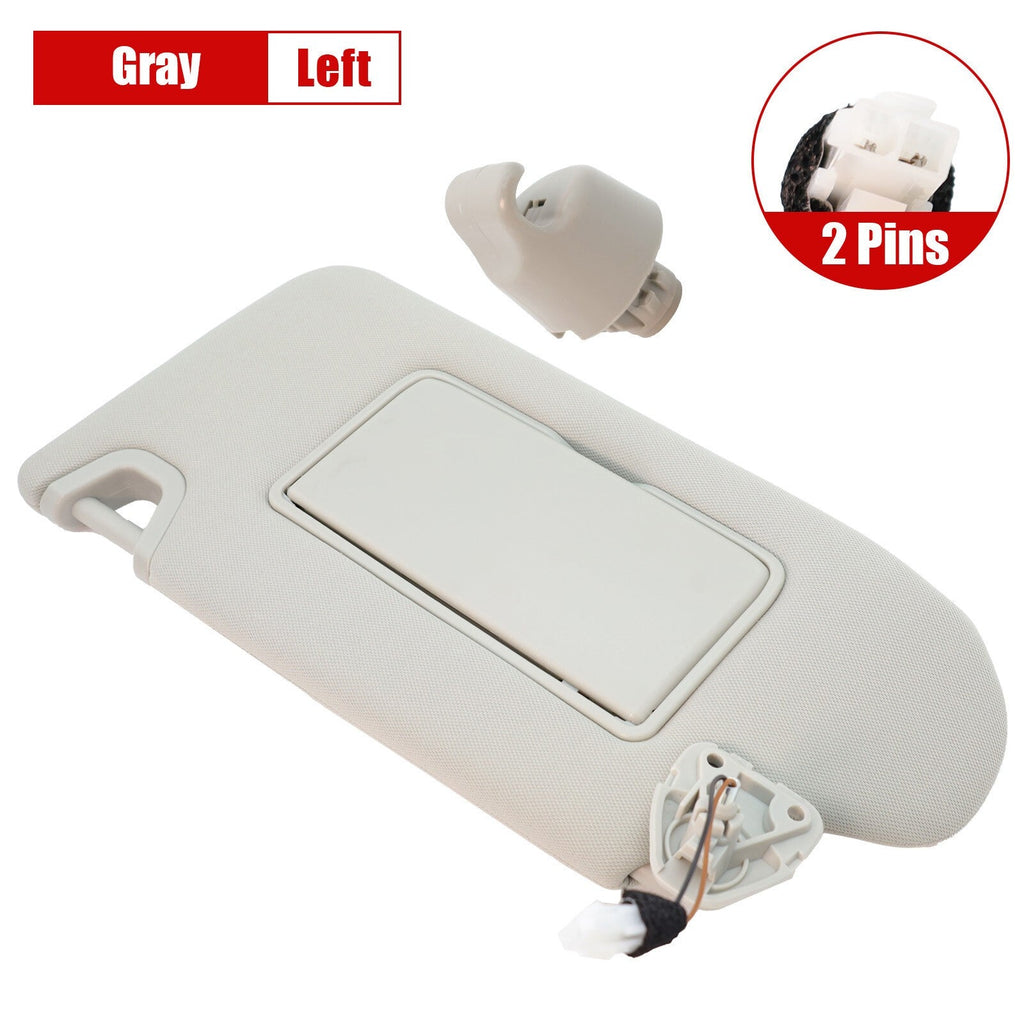 Nissan Altima 2013-2018 Gray Driver Side Sun Visor with Lamp & Clip 964013TA2A