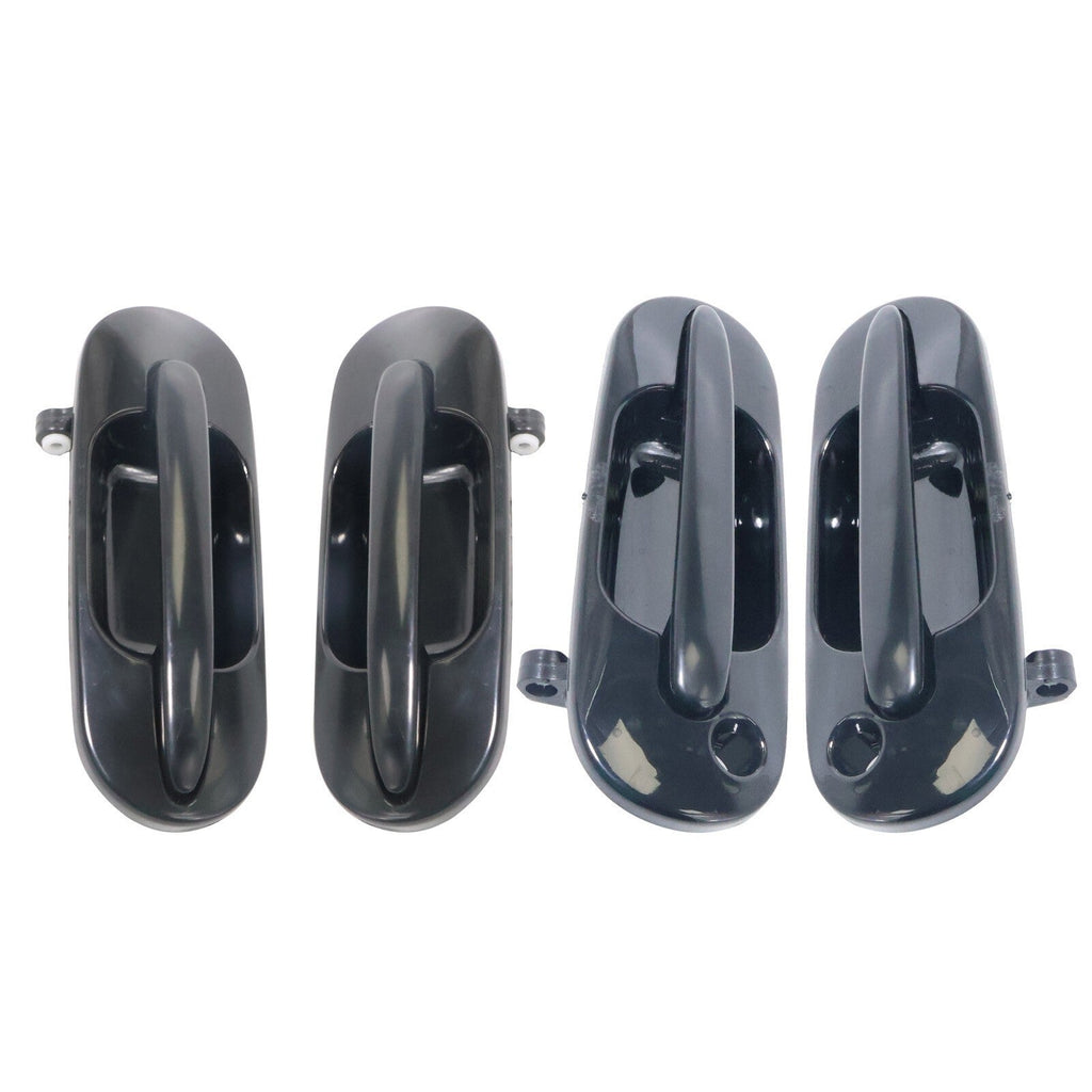 4-Piece Black Door Handle Set for 97-01 Honda CR-V Front & Rear Left Right