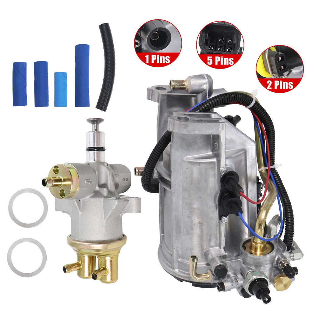 Ford E350 V8 7.3L Fuel Filter Housing Pump Washers Hoses Line Kit
