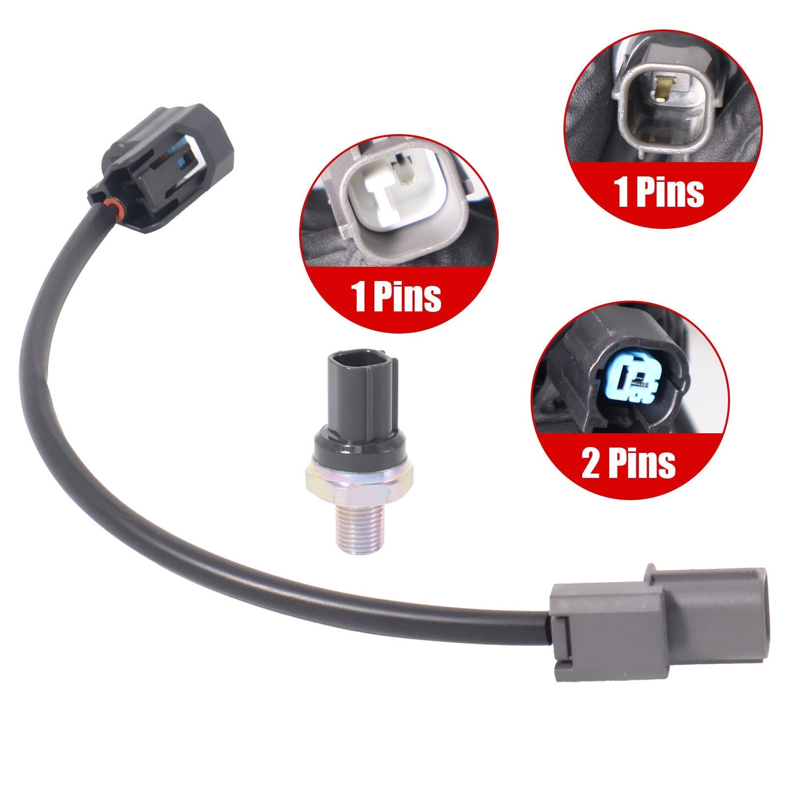 Knock Sensor & Harness 30530P8FA01 for Honda Accord 2003-2007 30531P8FA00