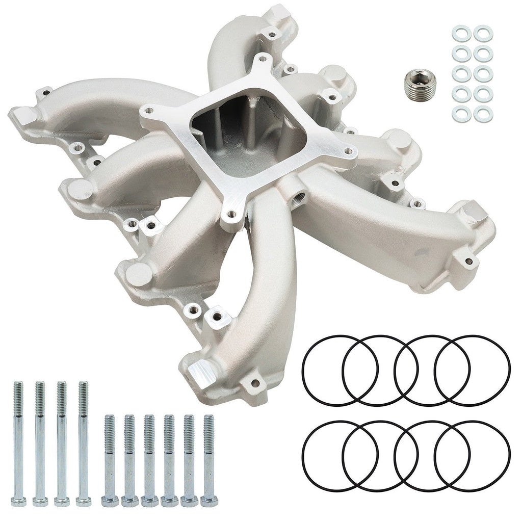 Silver 300-132 Single Plane Carb Intake Manifold for GM LS Gen III & IV Engines