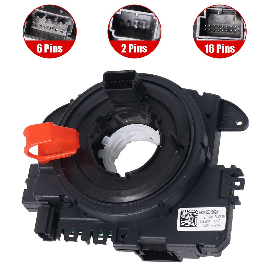 5K0953569H Clock Spring for VW Jetta Eos Audi A1 Q3 Skoda 2011-2018