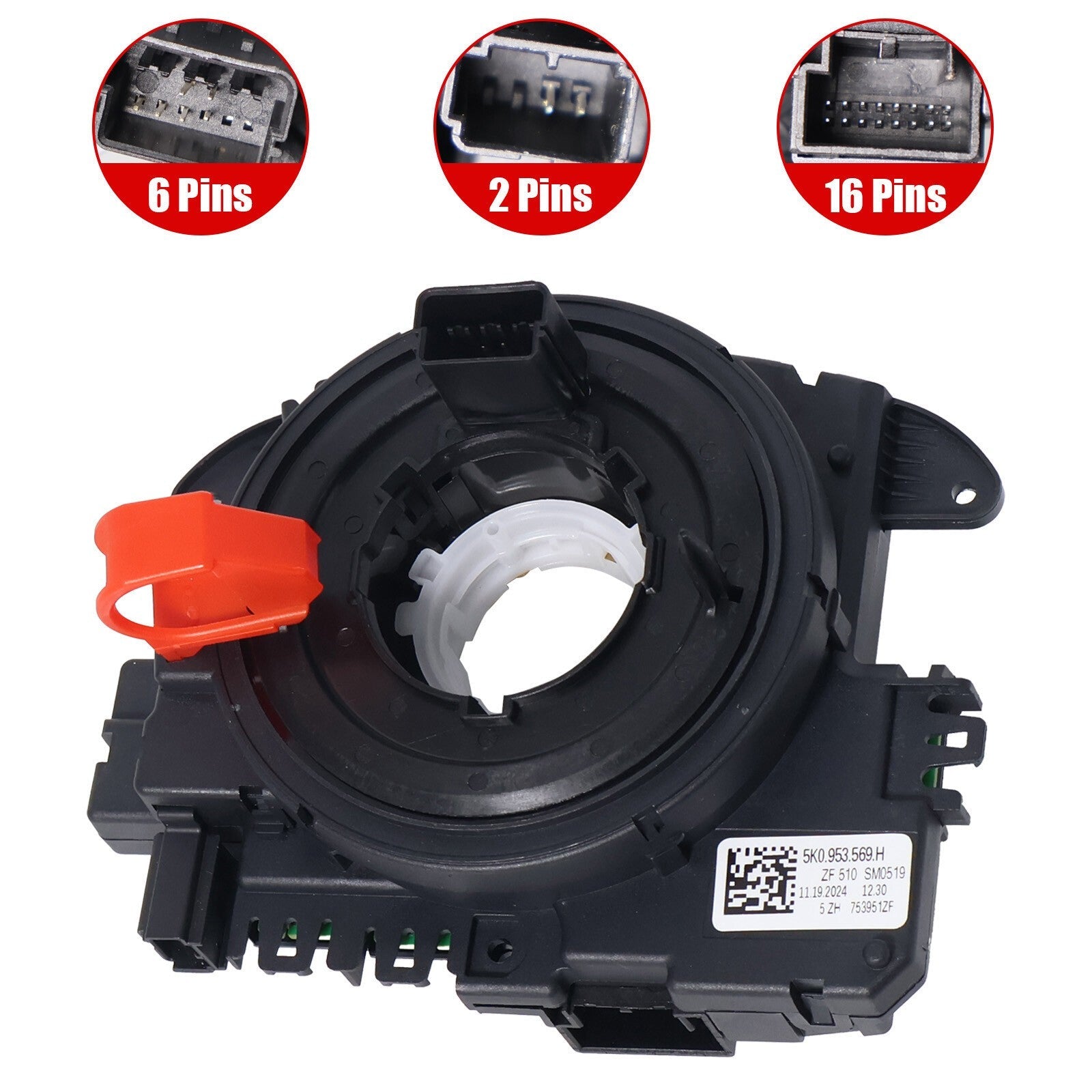 5K0953569H Clock Spring for VW Jetta Eos Audi A1 Q3 Skoda 2011-2018