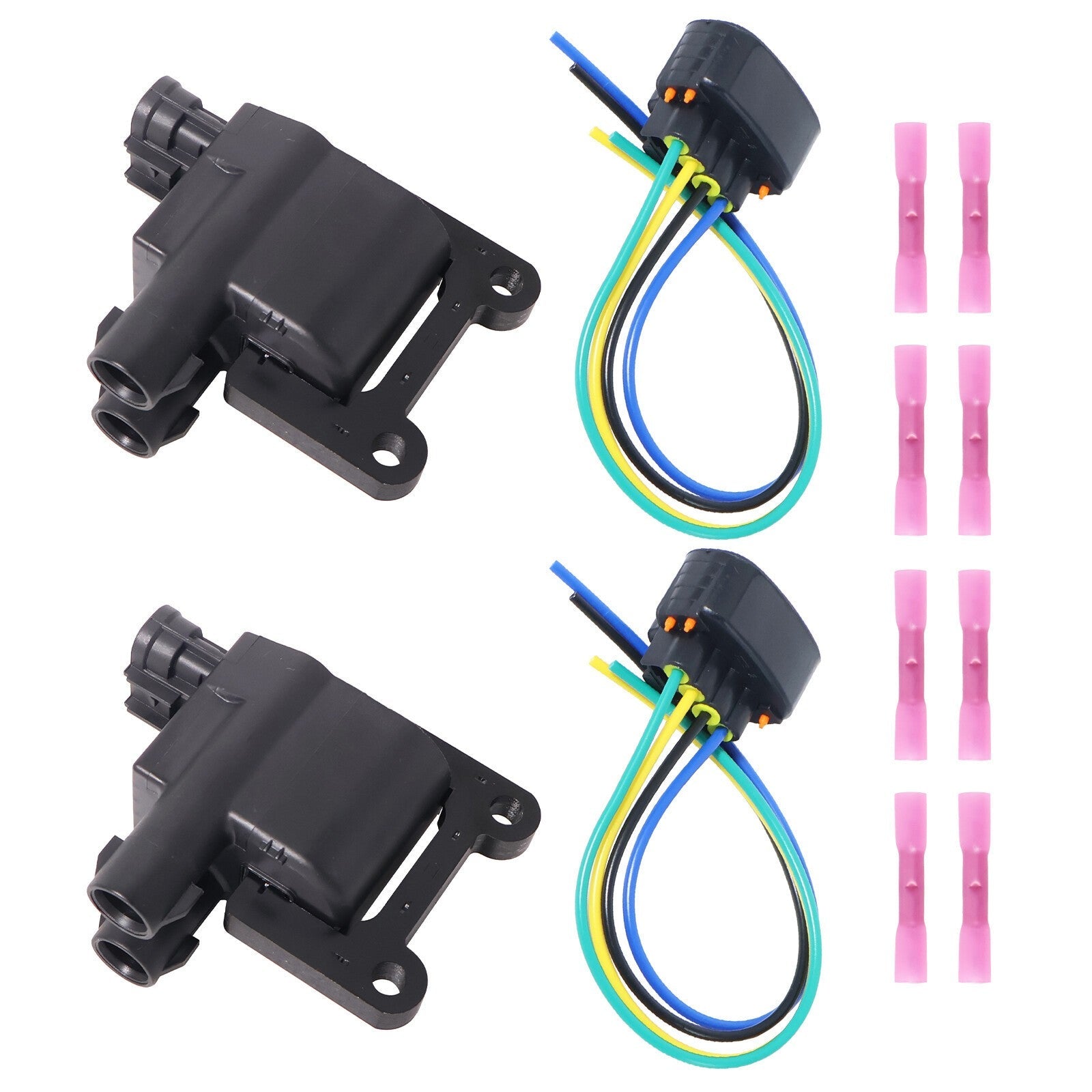 2Pcs Ignition Coil & Connector Pigtail Plug For Toyota 4Runner Tacoma 9008019007