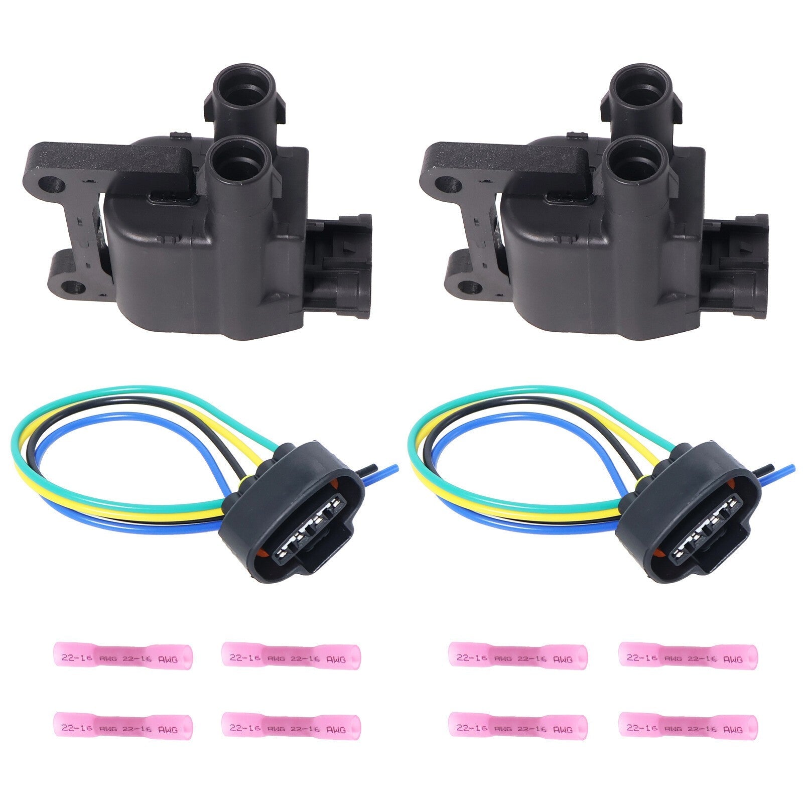 2Pcs Ignition Coil & Connector Pigtail Plug For Toyota 4Runner Tacoma 9008019007
