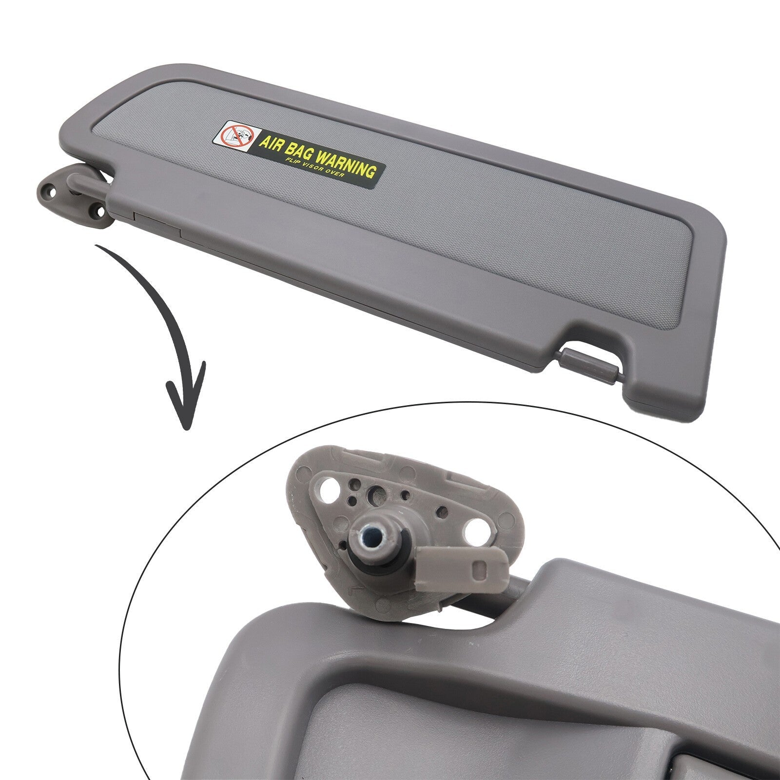 1PCS Sun Visor Driver Side LH Gray 83280-SNA-A01ZA For 2006-11 Honda Civic 1.8L