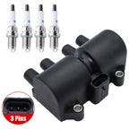 1Pcs Ignition Coil & 4Pcs Spark Plug For Chevrolet Pontiac Suzuki Reno