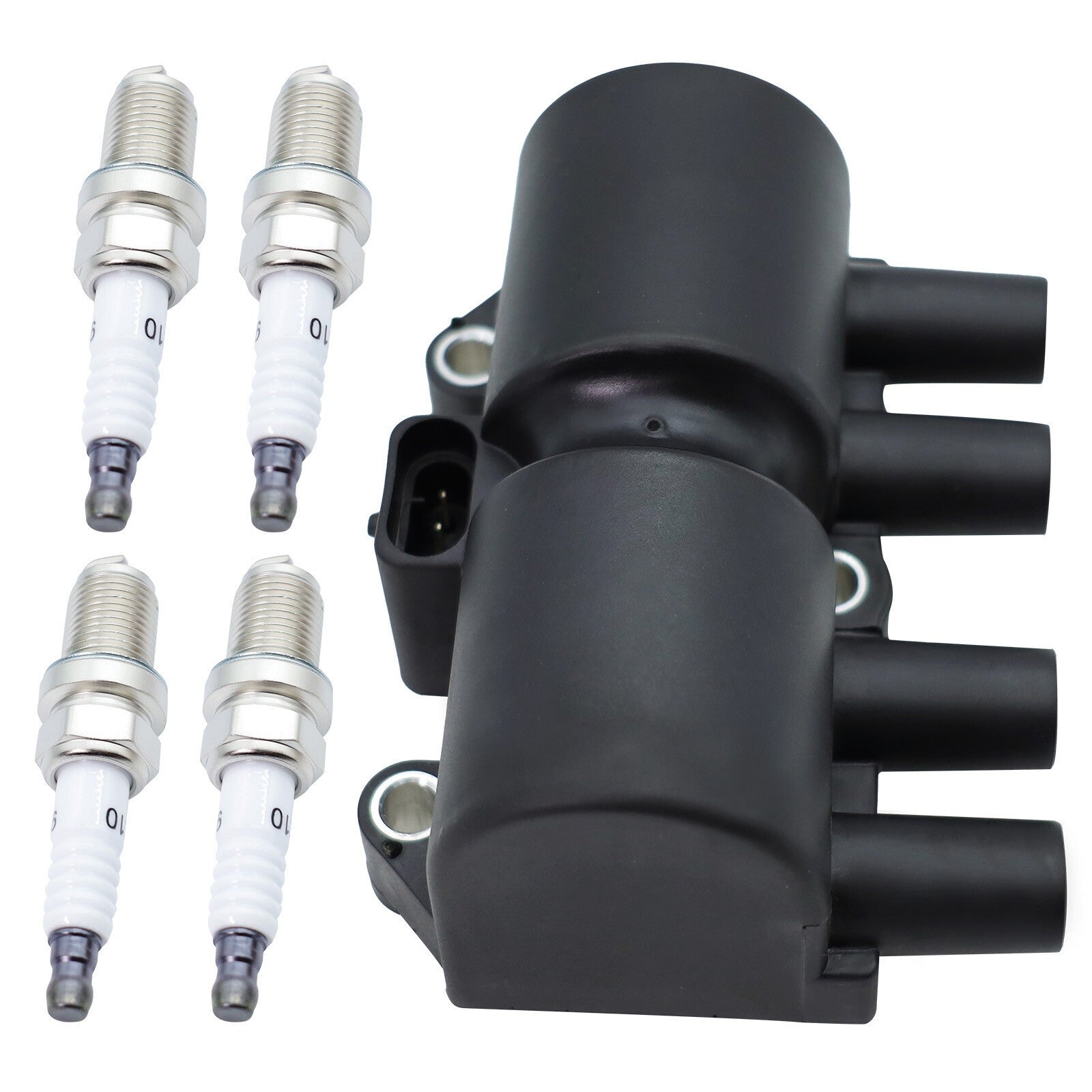 1Pcs Ignition Coil & 4Pcs Spark Plug For Chevrolet Pontiac Suzuki Reno