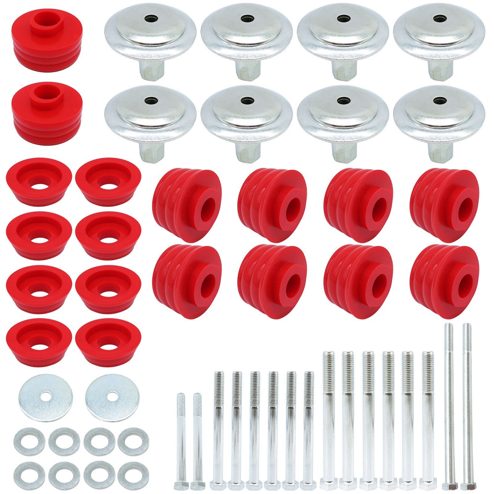For Ford F250 F350 Super Duty 2/4WD 08-16 KF04060BK Red Body Mount Bushing Kit