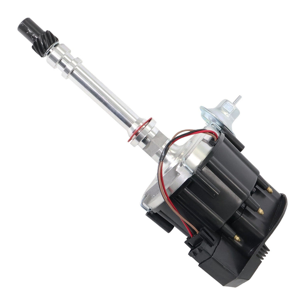HEI Distributor w/ Black Cap 65K Volt Coil For Chevy Small/Big Block SBC BBC V8