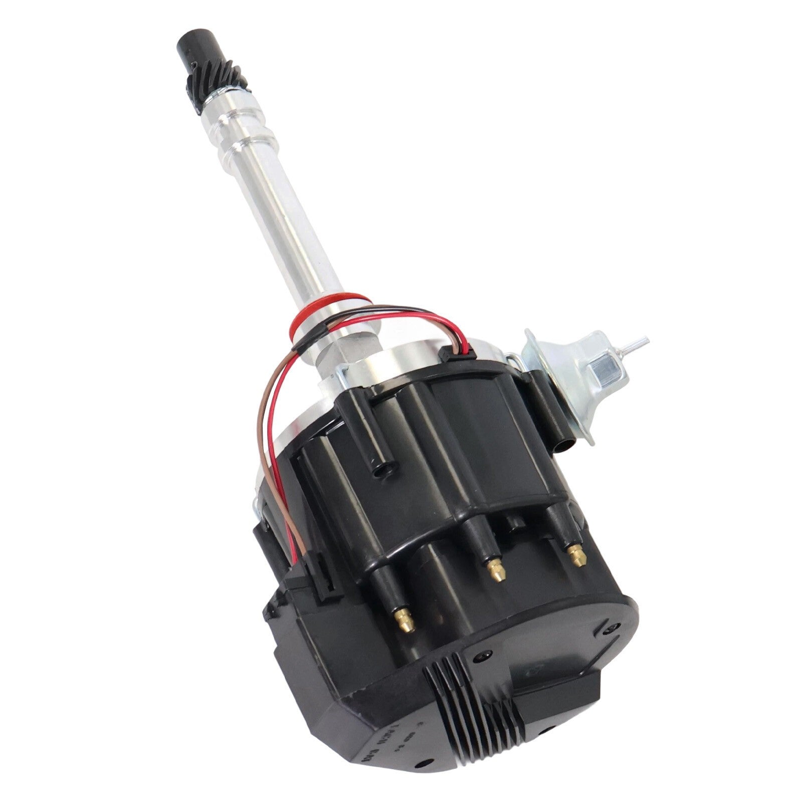 HEI Distributor w/ Black Cap 65K Volt Coil For Chevy Small/Big Block SBC BBC V8