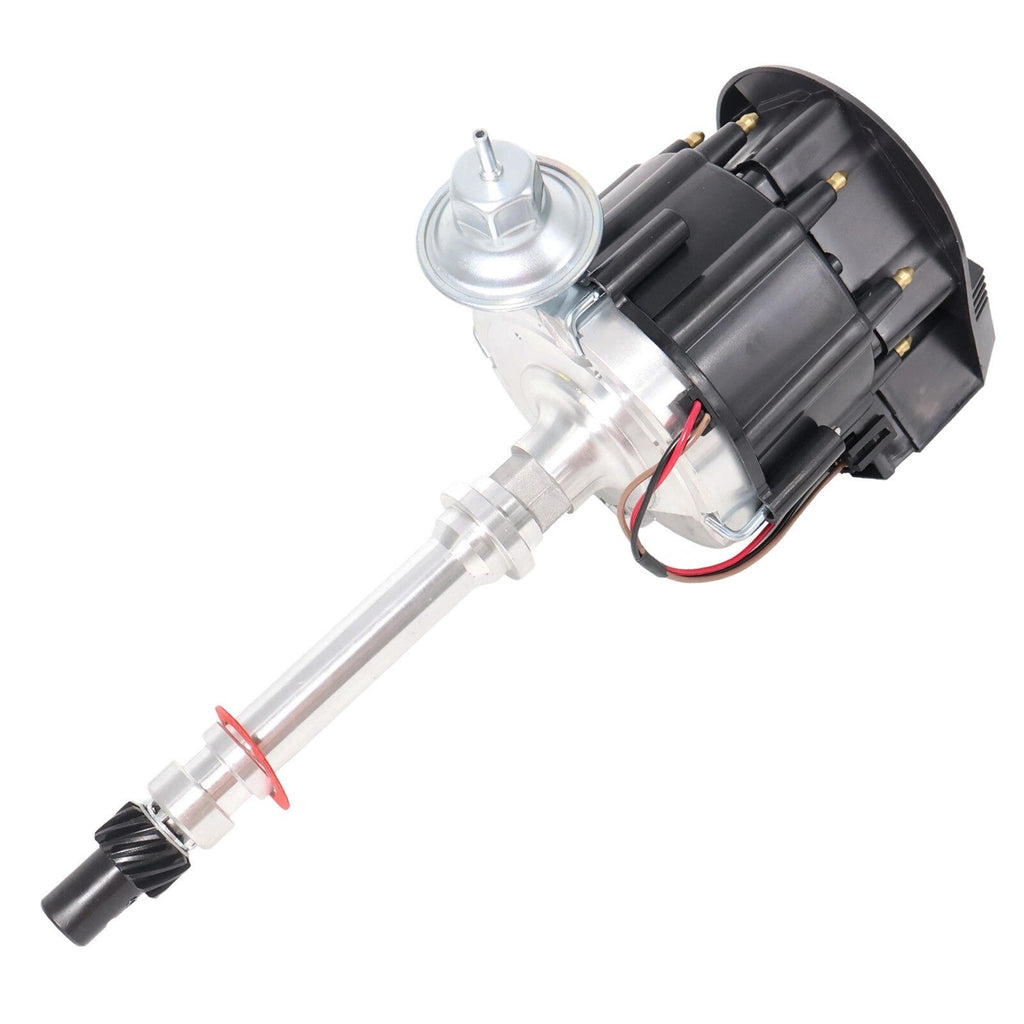 HEI Distributor w/ Black Cap 65K Volt Coil For Chevy Small/Big Block SBC BBC V8
