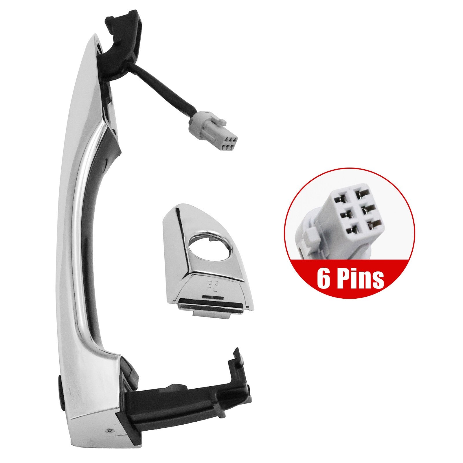 Door Smart Key Handle Chrome Front LH 82651D3710 For 16-20 Hyundai Tucson 2.0L