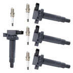 Set of 4 Ignition Coil & Spark Plug Kits For Toyota Scion xB L4 1.5L 9091902265