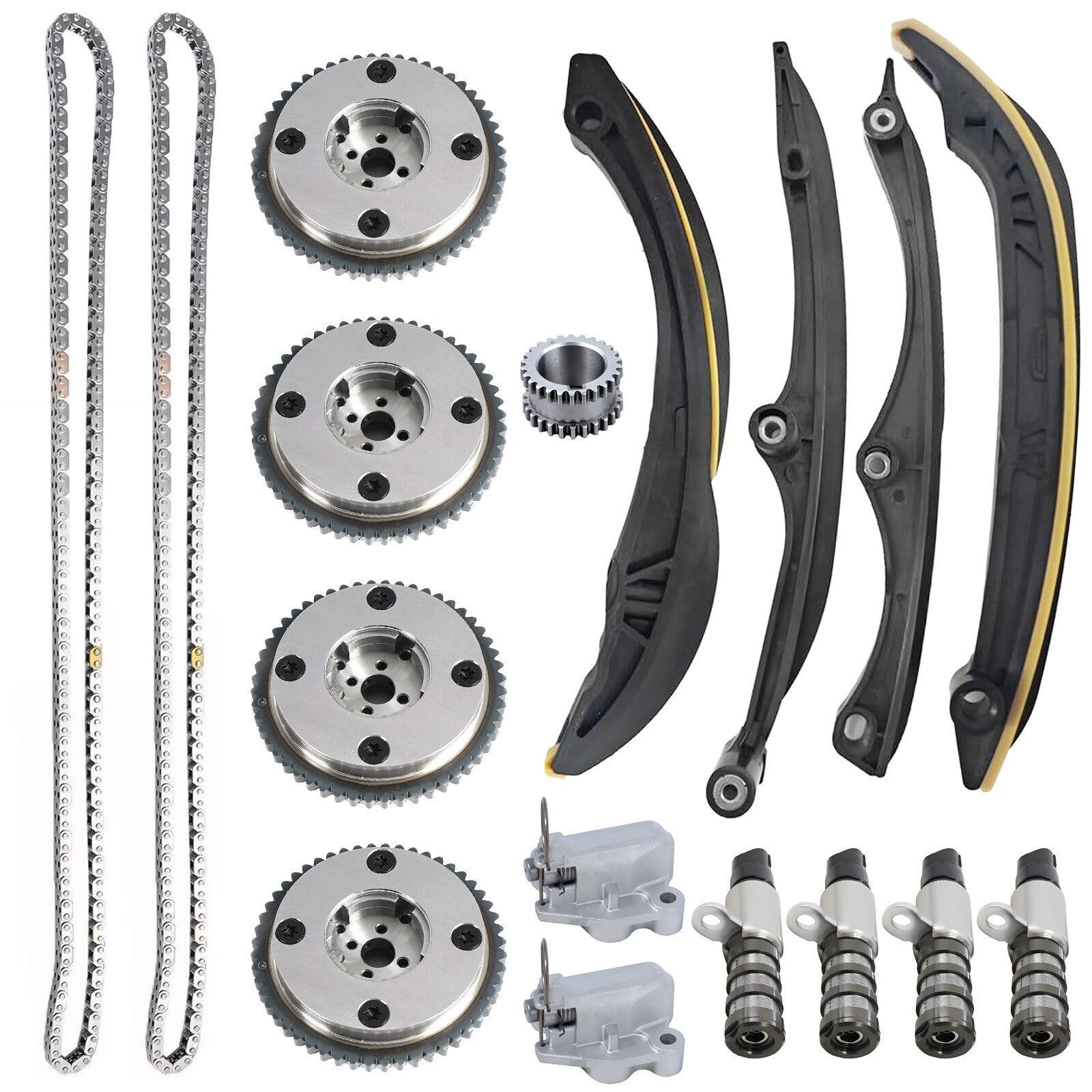For Ford F150 3.5L Expedition HL3Z6268A W/4PCS VVT solenoid Timing chain kit