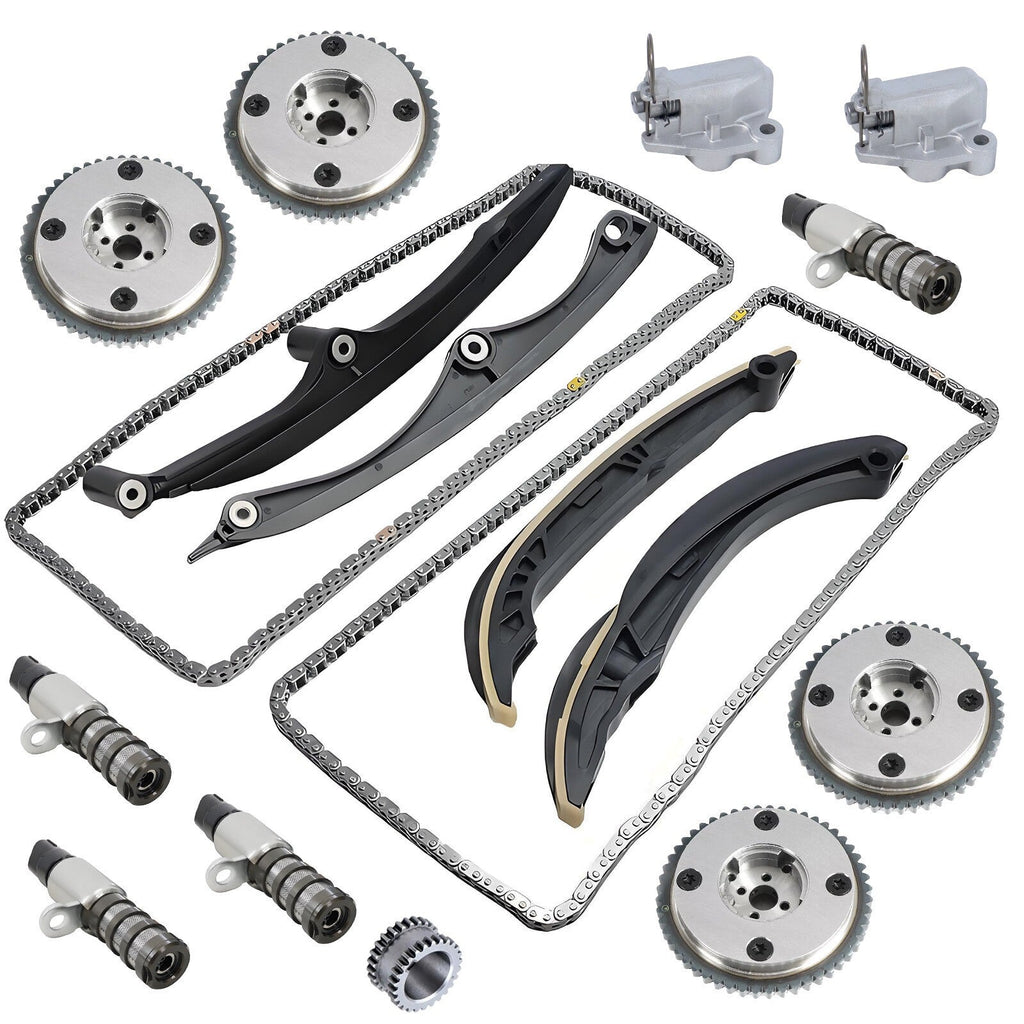 For Ford F150 3.5L Expedition HL3Z6268A W/4PCS VVT solenoid Timing chain kit