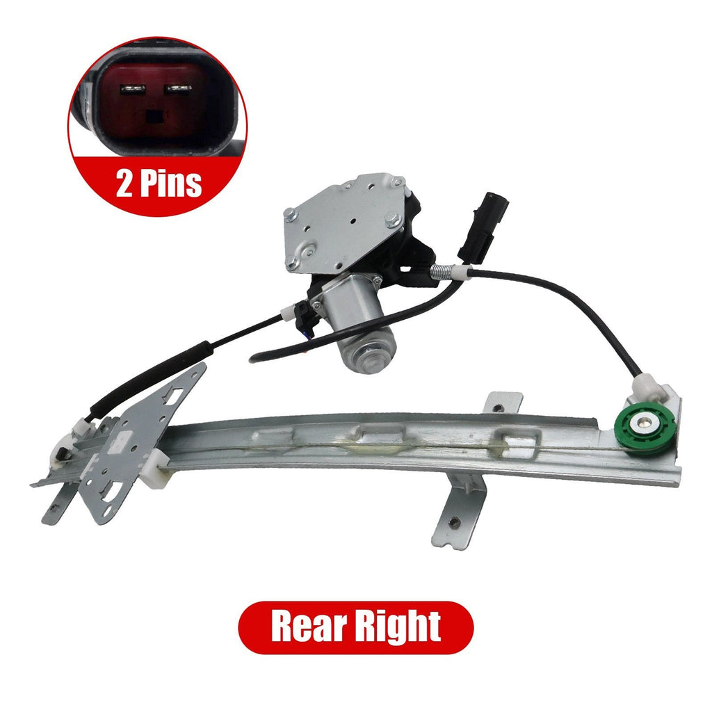 Window Regulator with Motor Rear Left Driver Side For Dodge Dakota 2000-2004